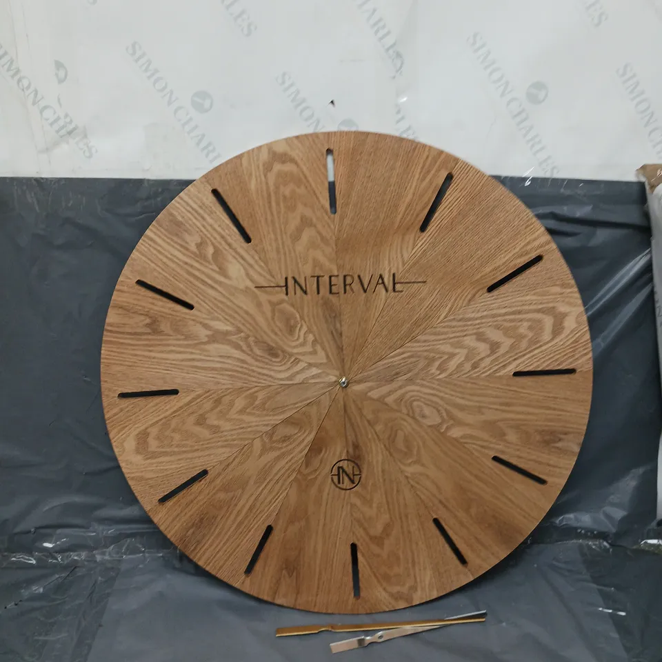 INTERVAL WOODEN WALL CLOCK - COLLECTION ONLY  RRP £50