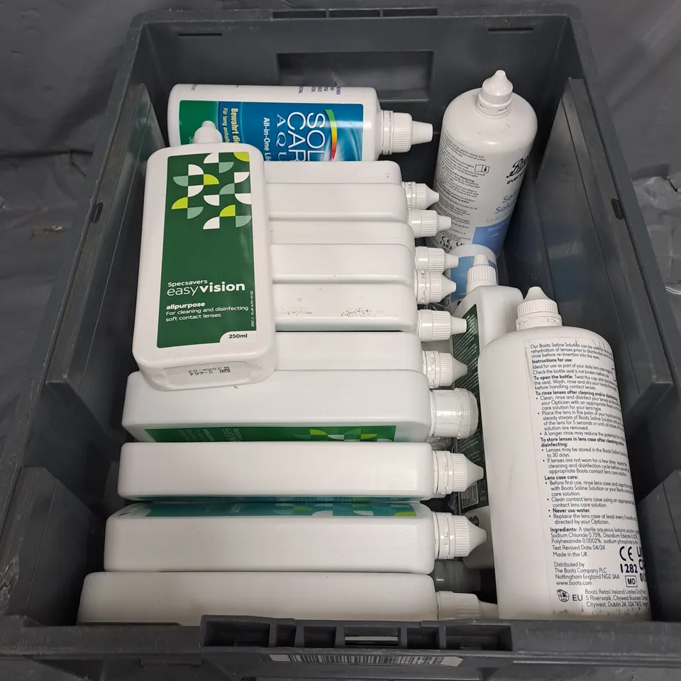 APPROXIMATELY 20 ASSORTED CONTACT LENS SOLUTIONS - COLLECTION ONLY