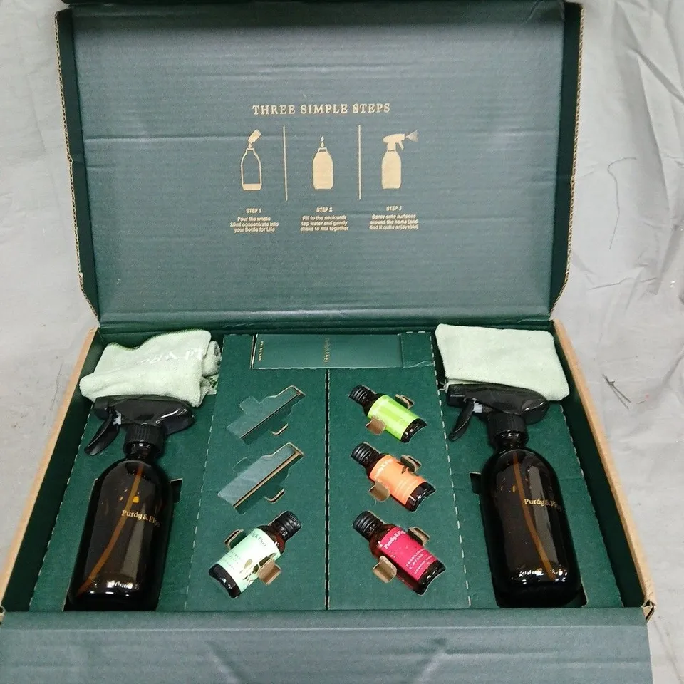 BOXED PURDY & FIGG CLEANING SET