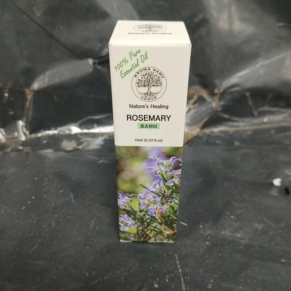 BOX OF APPROXIMATELY 30 NATURES HEALING ROSEMARY ESSENTIAL OILS - OUT OF DATE - COLLECTION ONLY 