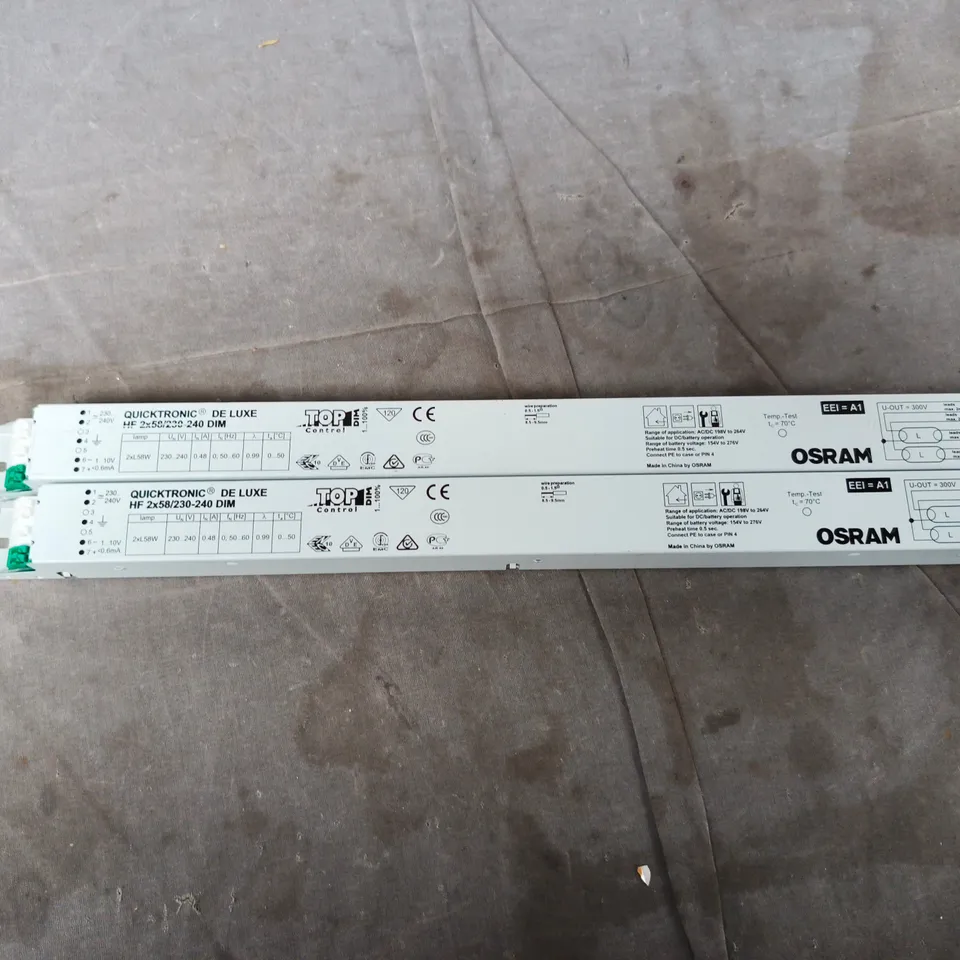 OSRAM QUICKTRONIC DE LUXE BALLASTS – 2X58W/230-240 DIM (PAIR)