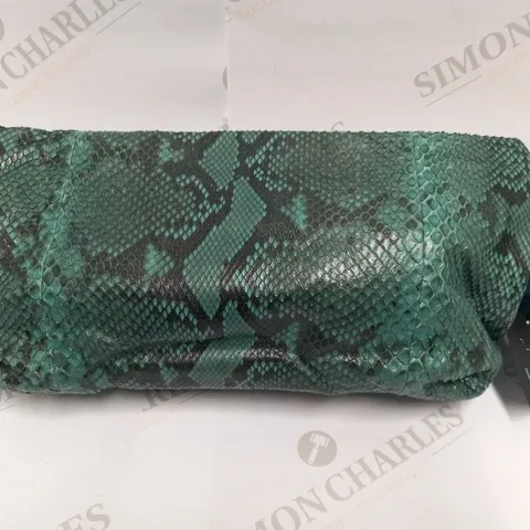 LANVIN AMALIA SMALL CLUTCH IN PYTHON GREEN