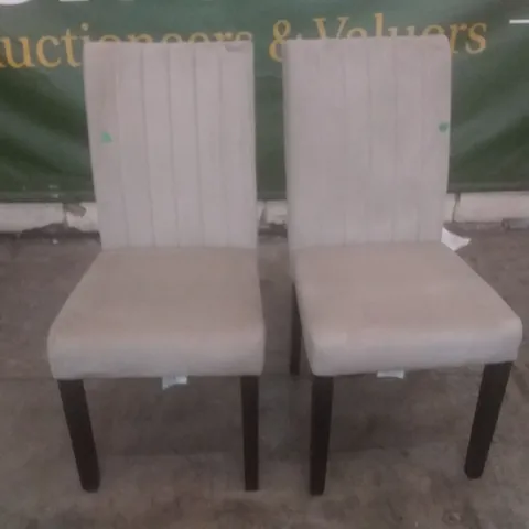 SET OF 2 NEW SALIBURY MINI VELVET DINING CHAIRS (BROWN LEG)