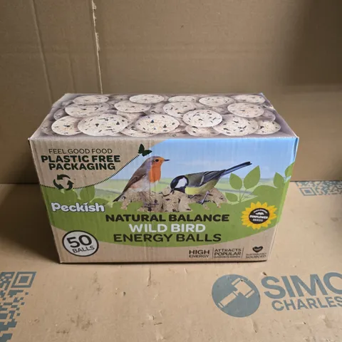 PECKISH NATURAL BALANCE WILD BIRD ENERGY BALLS – 50 BALLS