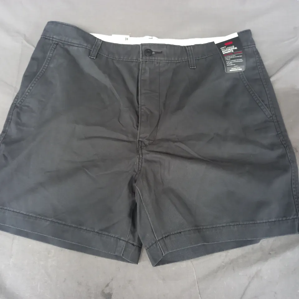 LEVI'S XX CHINO AUTHENTIC SHORTS IN BLACK SIZE 36