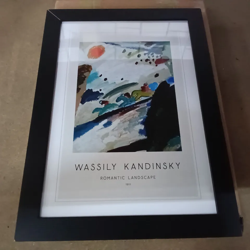 FRAMED ROMANTIC LANDSCAPE BY WASSILY KANDINSKY