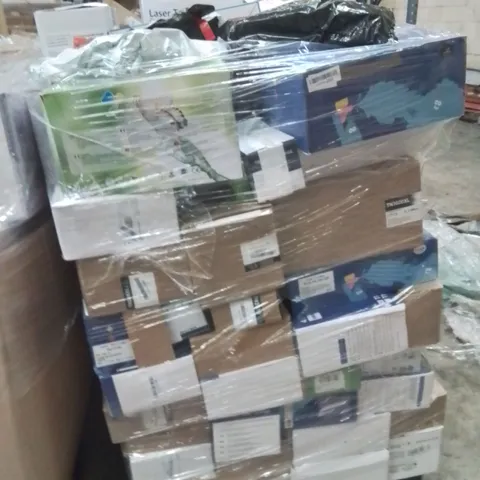 PALLET CONTAINING A LARGE QUANTITY OF LASER TONER CARTRIDGES 