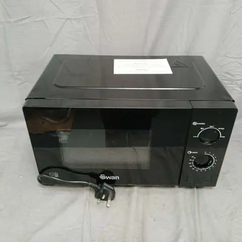 SWAN 20L 700W MANUAL MICROWAVE - BLACK - COLLECTION ONLY 