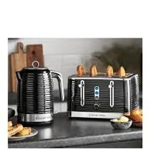 BOXED RUSSELL HOBBS INSPIRE BLACK KETTLE & TOASTER BUNDLE