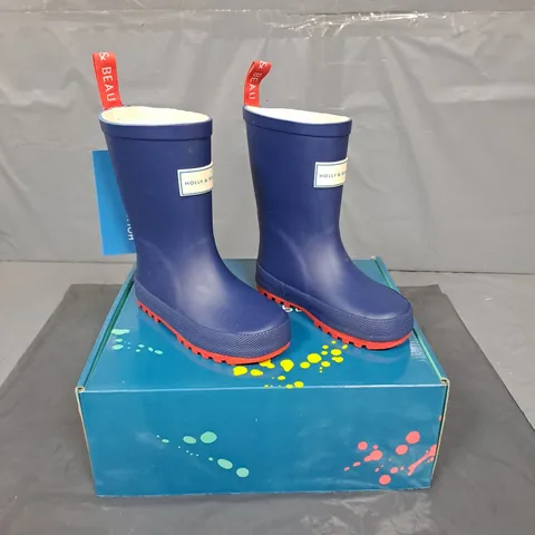 HOLLY AND BEAU RAIN BOOTS - BLUE - SIZE YOUNG CHILD 8