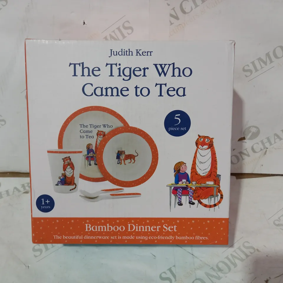 JUDITH KERR THE IGER WHO CAME TO TEA 5 PIECE BAMBOO DINNER SET