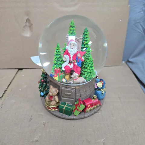 GISELA GRAHAM SANTA WITH TOYS MUSICAL SNOW GLOBE - BOX OF 2