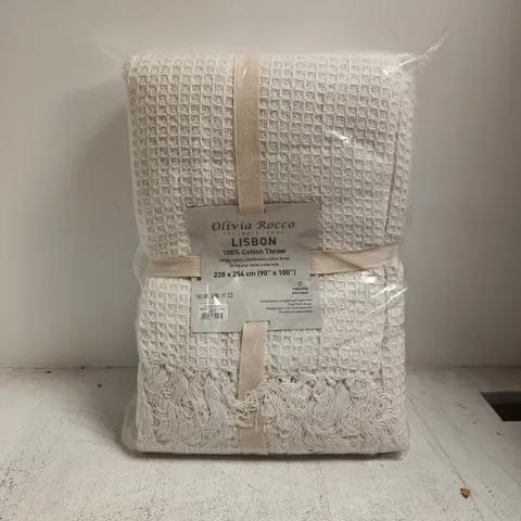OLIVA ROCCO LISBON 100% COTTON THROW 90 X 100 INCH