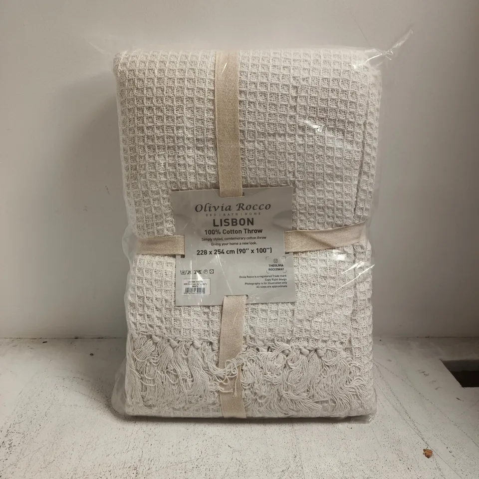 OLIVA ROCCO LISBON 100% COTTON THROW 90 X 100 INCH