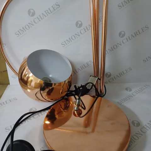 LIGHTING COLLECTION GOLD BALL ROSE GOLD FLOOR LAMP