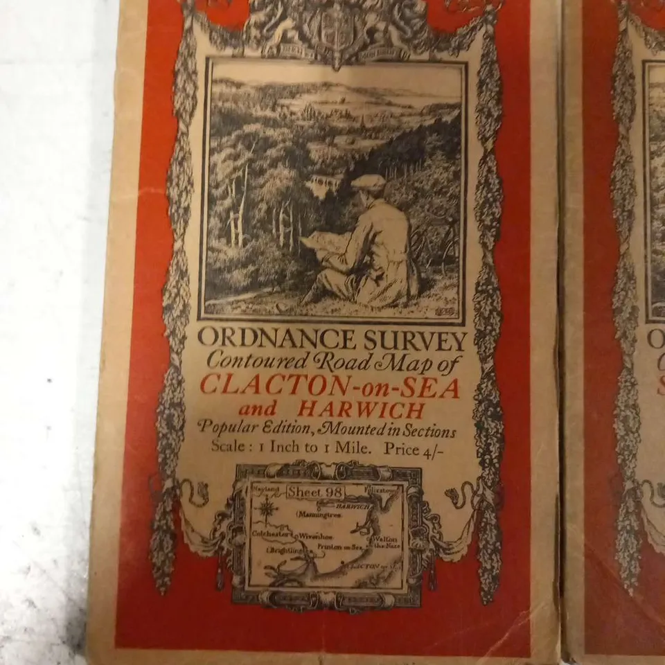 APPROXIMATELY TWENTY FOUR ASSORTED 1919 ORDANANCE SURVEY MAPS OF BRITAIN