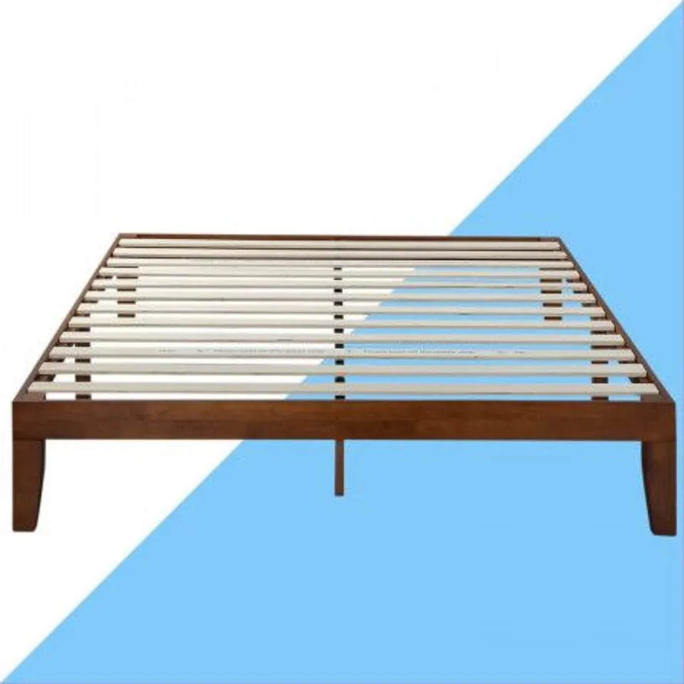 BOXED DELUXE ELIZA PLATFORM BED DOUBLE - SOLID WOOD