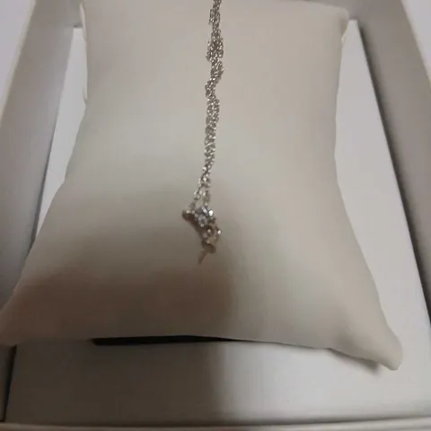 DIAMONIQUE 0.1CT TW NECKLACE STERLING SILVER - MISSING MAIN STONE