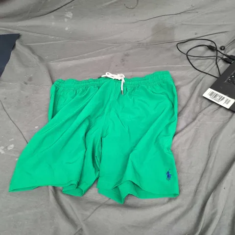 POLO RALPH LAUREN GREEN SWIM SHORTS – MEN’S, SIZE L