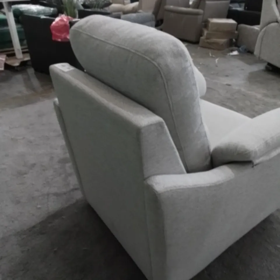 DESIGNER G PLAN MADE SPENCER SWIFT OATMEAL FABRIC ARMCHAIR