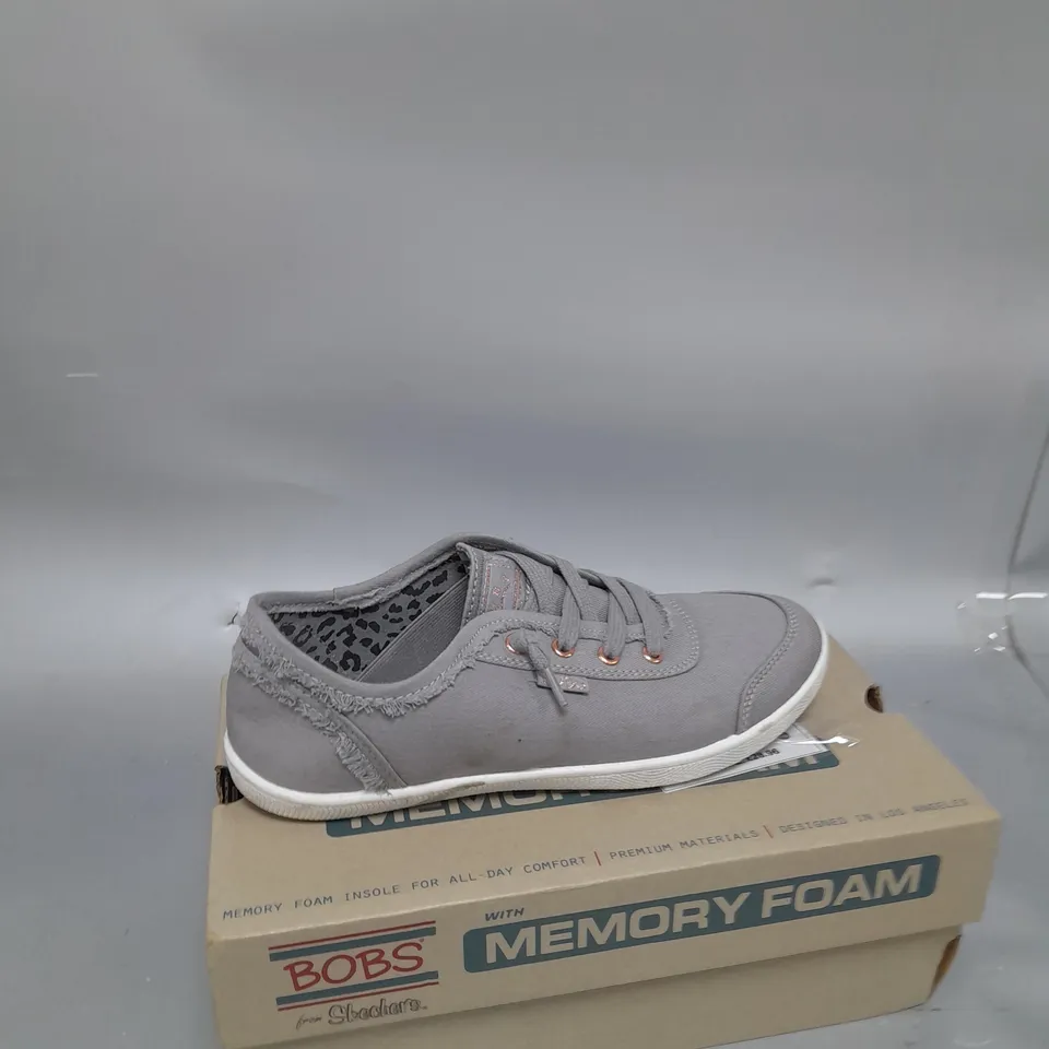 BOBS BY SKECHERS MEMORY FOAM TRAINERS - GREY - SIZE 3