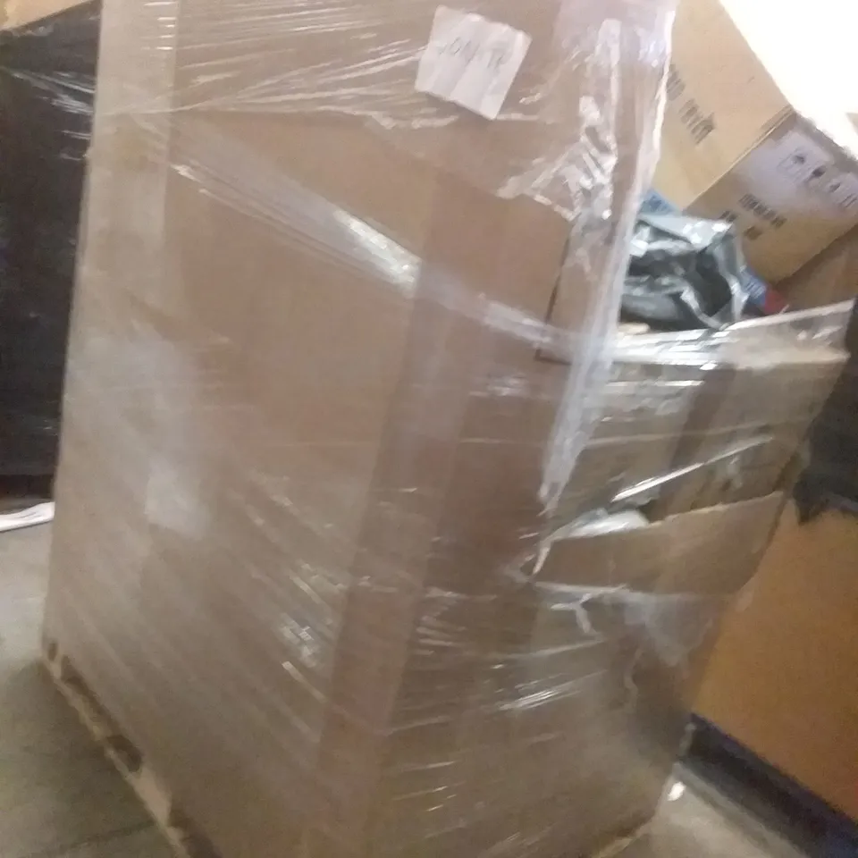 PALLET OF ASSORTED ITEMS INCLUDING BOSCH AEROTWIN, PHI VILLA GLASS TABLE, KARY LED DESK LAMP, MICHELANGELO AIR FRYER OVEN, ELECTRIC FAT FRYER, POWER TWIST