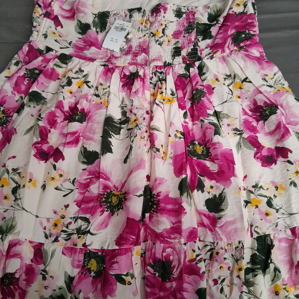ABERCROMBIE & FITCH LADIES SLEEVELESS PINK FLORAL DRESS SIZE MEDIUM