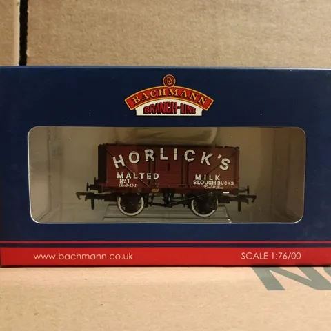 BACHMANN BRANCH-LINE HORLICK'S 7-PLANK END DOOR WAGON β RED OXIDE, OO GAUGE (1:76)