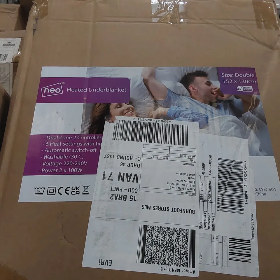 BOXED NEO HEATED UNDER BLANKET - 152 x 130cm