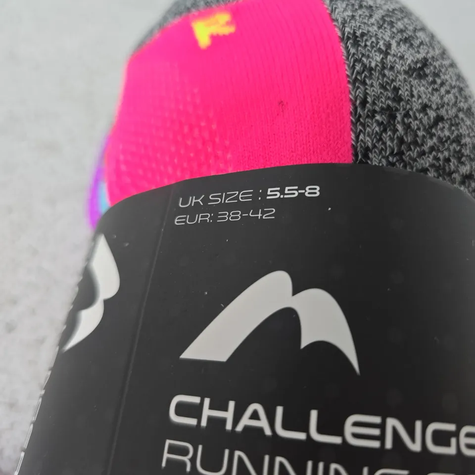 MORE MILE CHALLENGER RUNNING SOCKS – 5 PACK, WOMEN’S UK 5.5-8