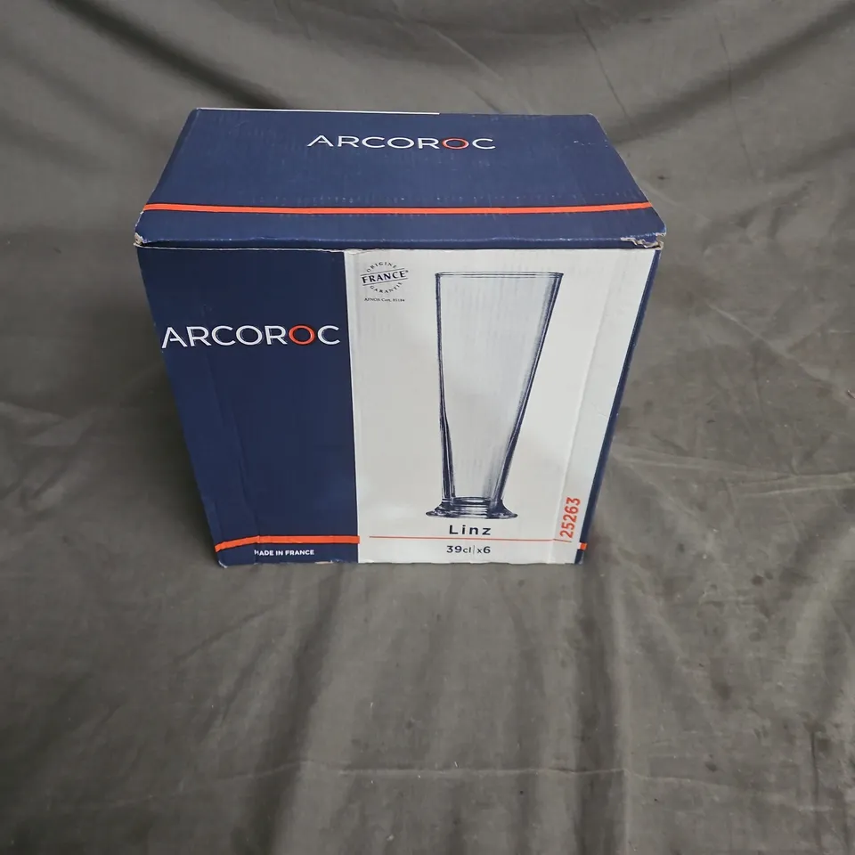Arcoroc Linz 39cl Glasses – Boxed Set of Six