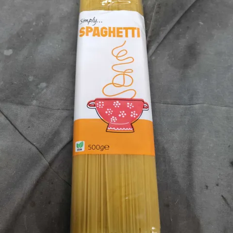 TOTE OF APPROXIMATELY 10 PACKS OF SIMPLY SPAGHETTI 500G PER PACK