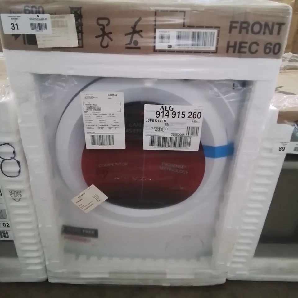 AEG L6FBK141B WHITE, 10KG 1400 SPIN A+++ WASHING MACHINE RRP £500