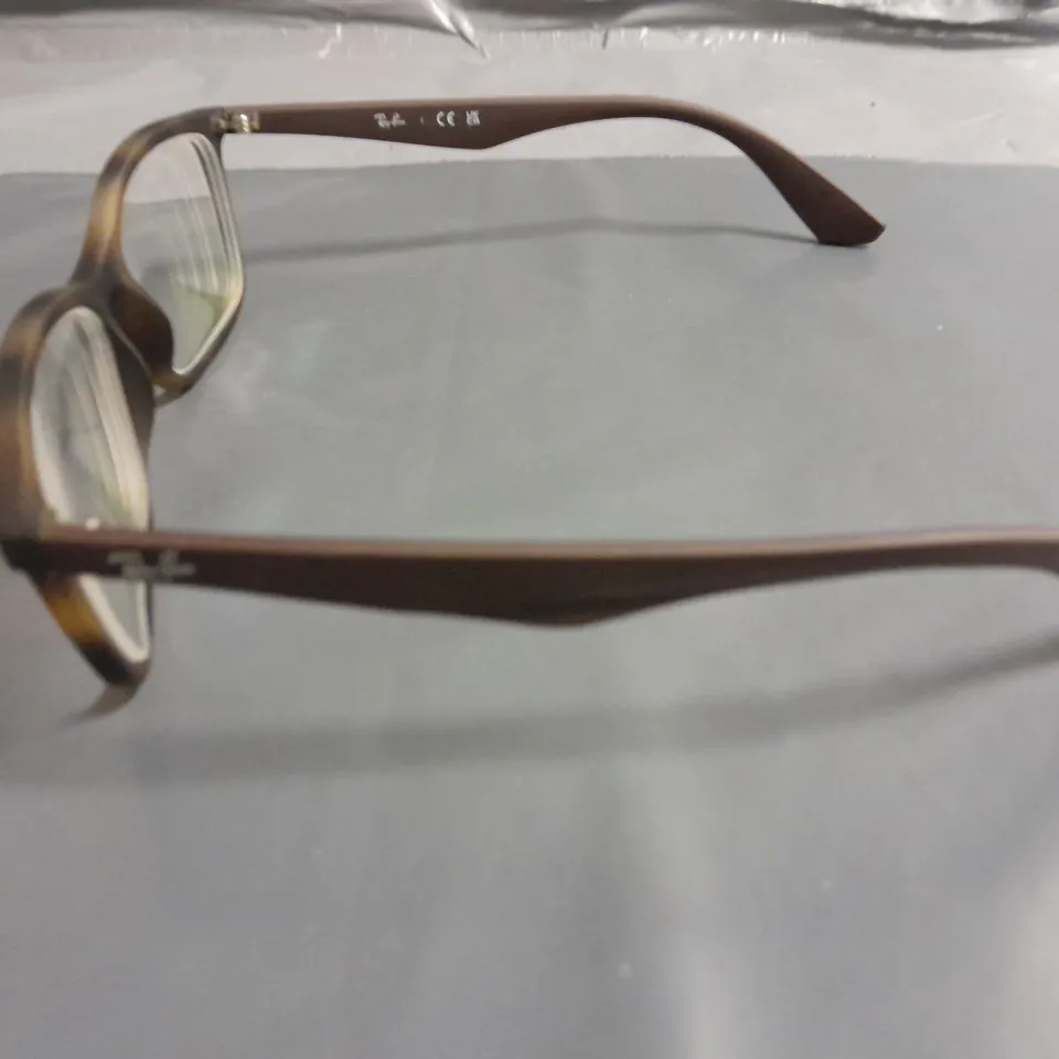 PAIR OF RAY BAN PATTERENED TAUPE GLASSES IN CASE