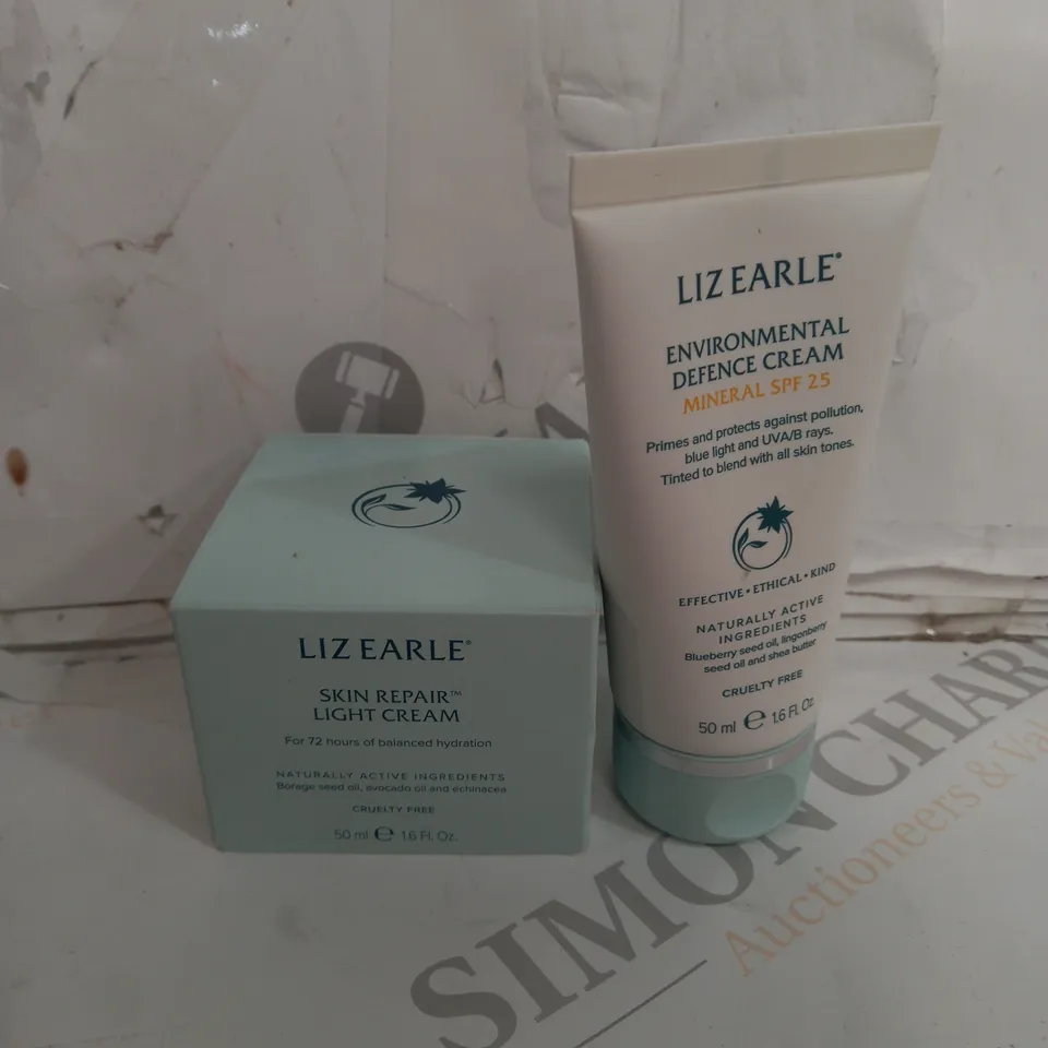 LIZ EARLE DEFENCE CREAM AND SKIN REPAIR LIGHT CREAM