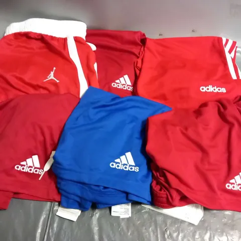 EIGHT PAIRS OF ASSORTED ADIDAS AND NIKE SHORTS IN ASSORTED SIZES