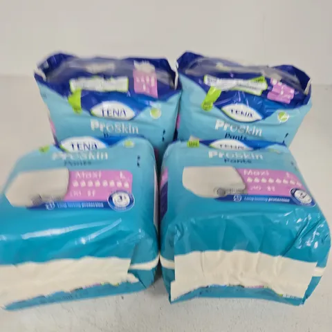 4 X TENA PRO SKIN PANTS BULK PACKS - L