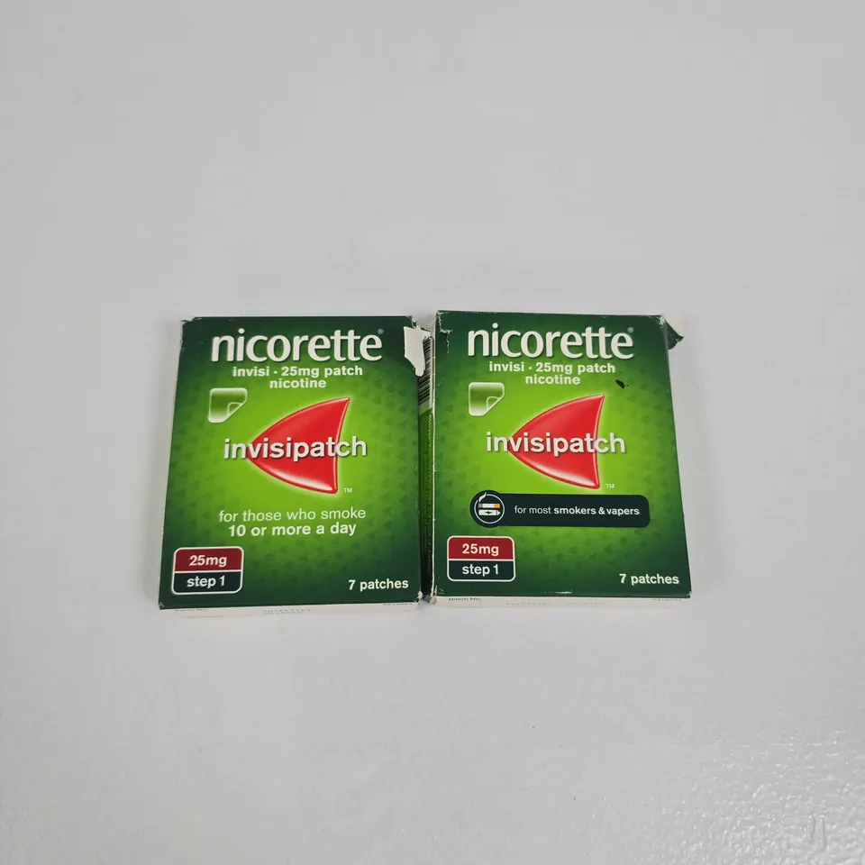 NICORETTE INVISIPATCH 25 MG NICOTINE PATCH – TWO BOXES (14 PATCHES TOTAL)