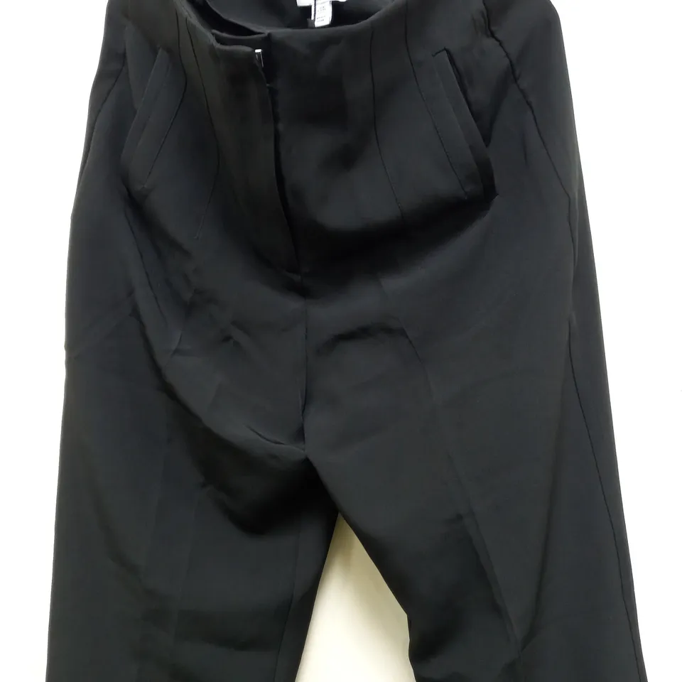 DOROTHY PERKINS LUXE HIGH WAIST SLIM LEG TROUSERS IN BLACK - SIZE 14