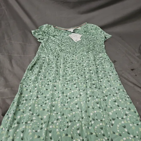 WHITE STUFF TALLIE JERSEY DRESS IN MID GREEN SIZE 10R