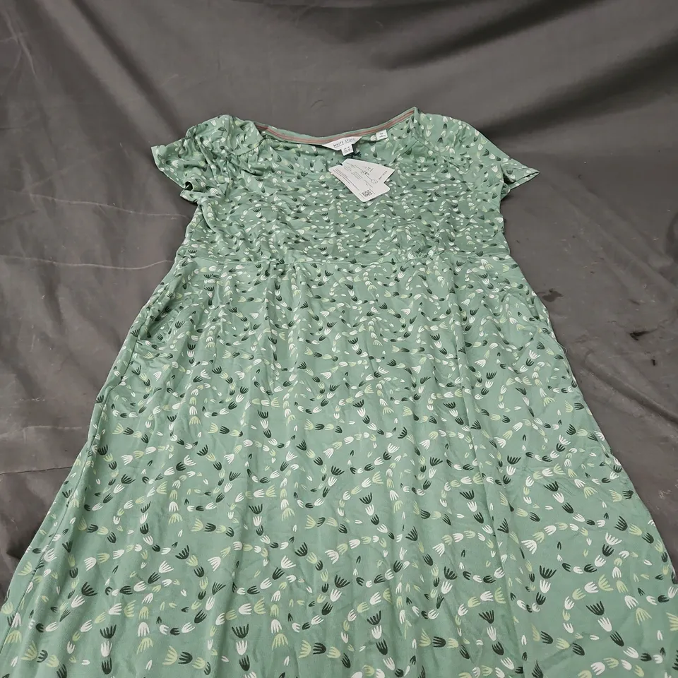 WHITE STUFF TALLIE JERSEY DRESS IN MID GREEN SIZE 10R