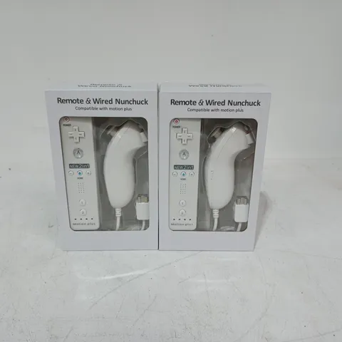 PAIR OF REMOTE & WIRD NUNCHUK CONTROLLERS