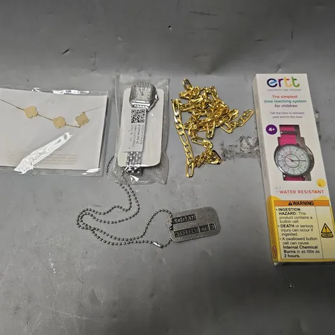 APPROXIMATELY 16 ASSORTED JEWELLERY ITEMS TO INCLUDE - WATCH , NECKLACE , BRACELET ETC