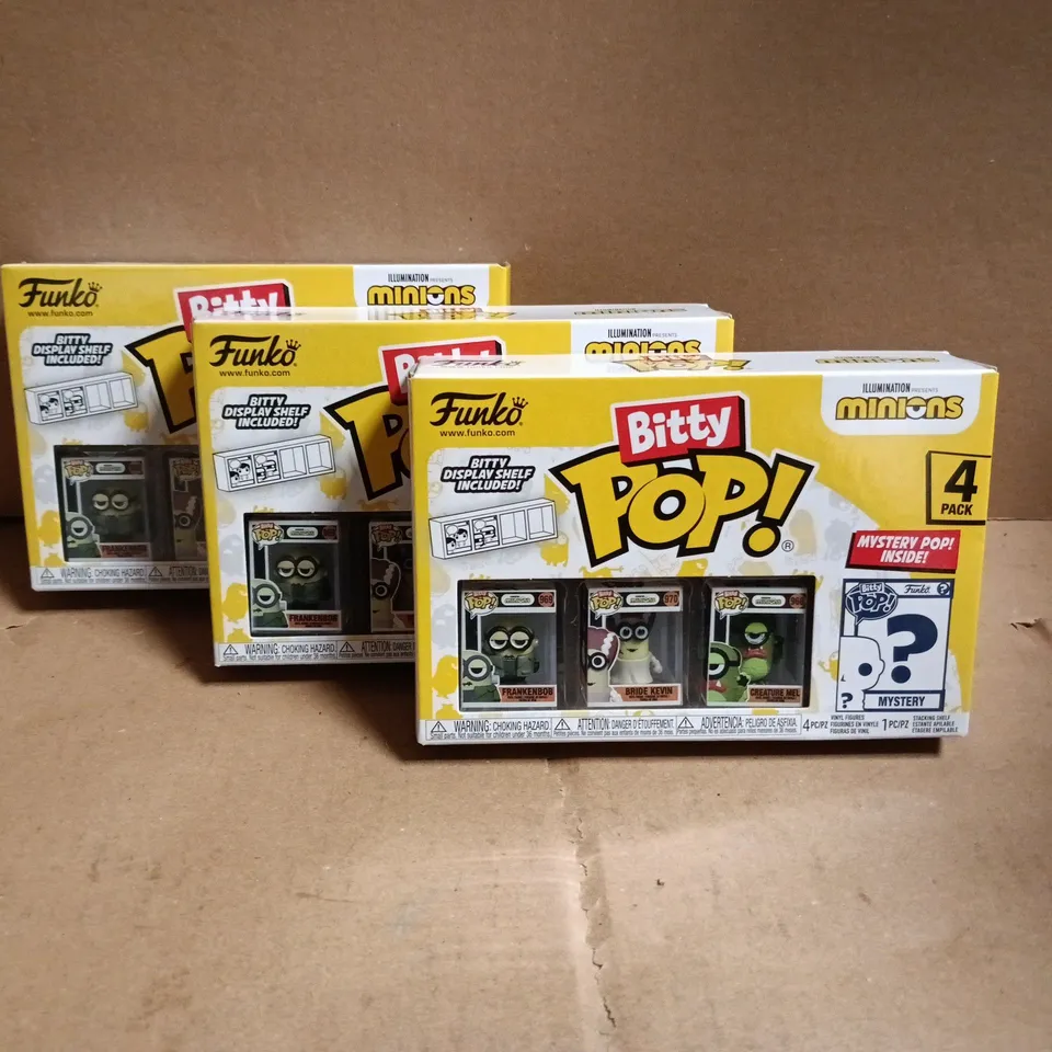 LOT OF 3 FUNKO MINIONS BITTY POP SETS