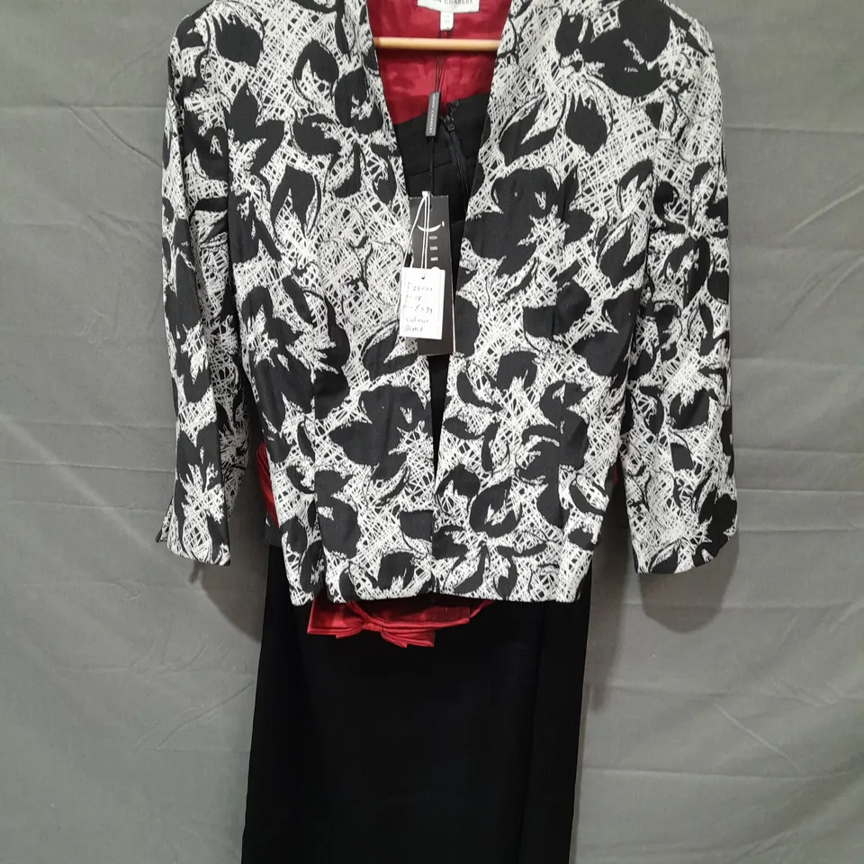 JOHN CHARLES DRESS AND JACKET SET IN BLACK - 18