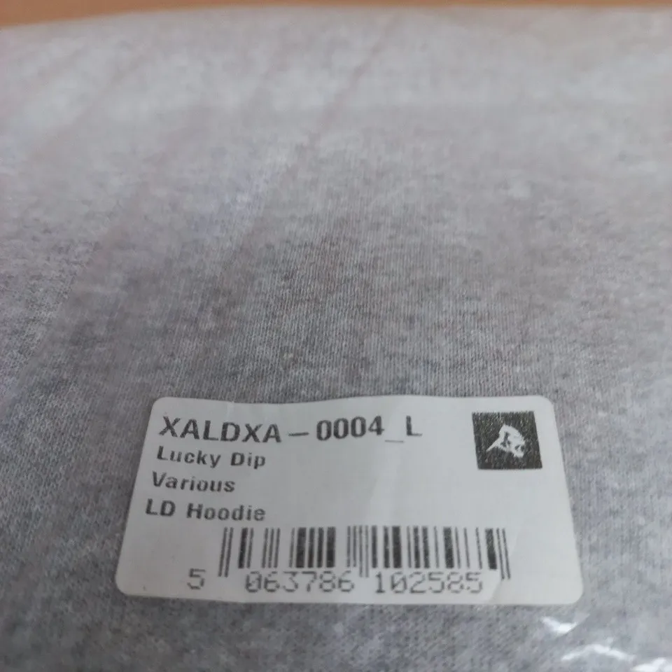 XALDXA LD HOODIE – LUCKY DIP, UK L, GREY FLEECE HOODIE