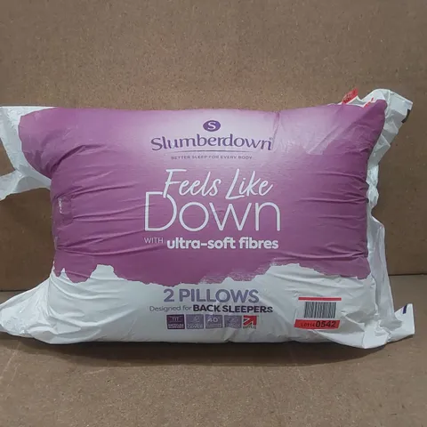 BAGGED PAIR OF SLUMBERDOWN FEELS LIKE DOWN PILLOWS