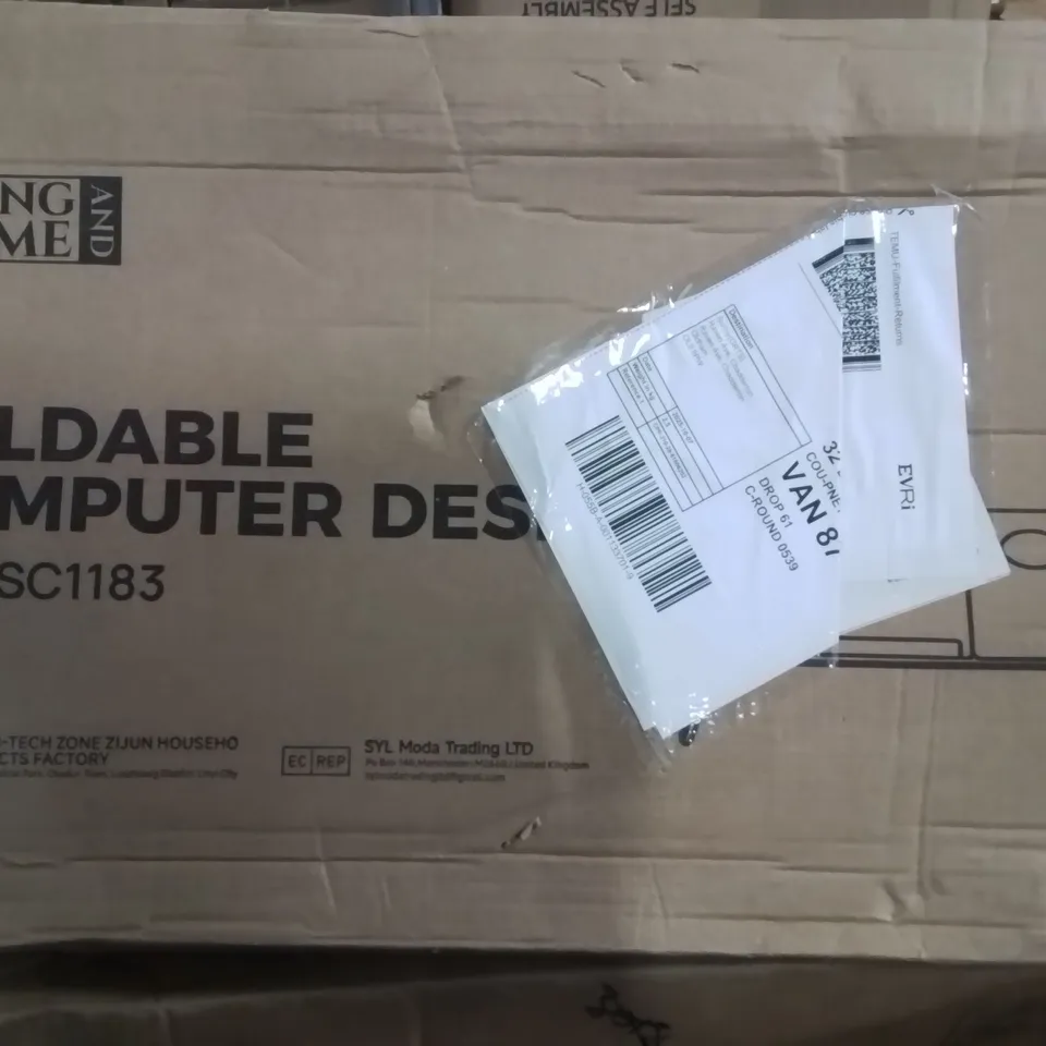 BOXED LIVING AND HOME FOLDABLE COMPUTER DESK