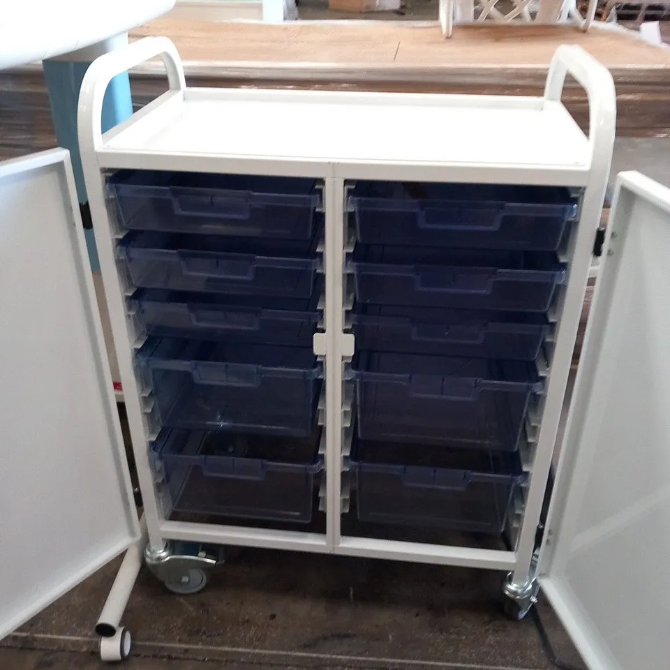 SHUTTLEWORTH METAL 10 DRAWER MOBILE CABINET