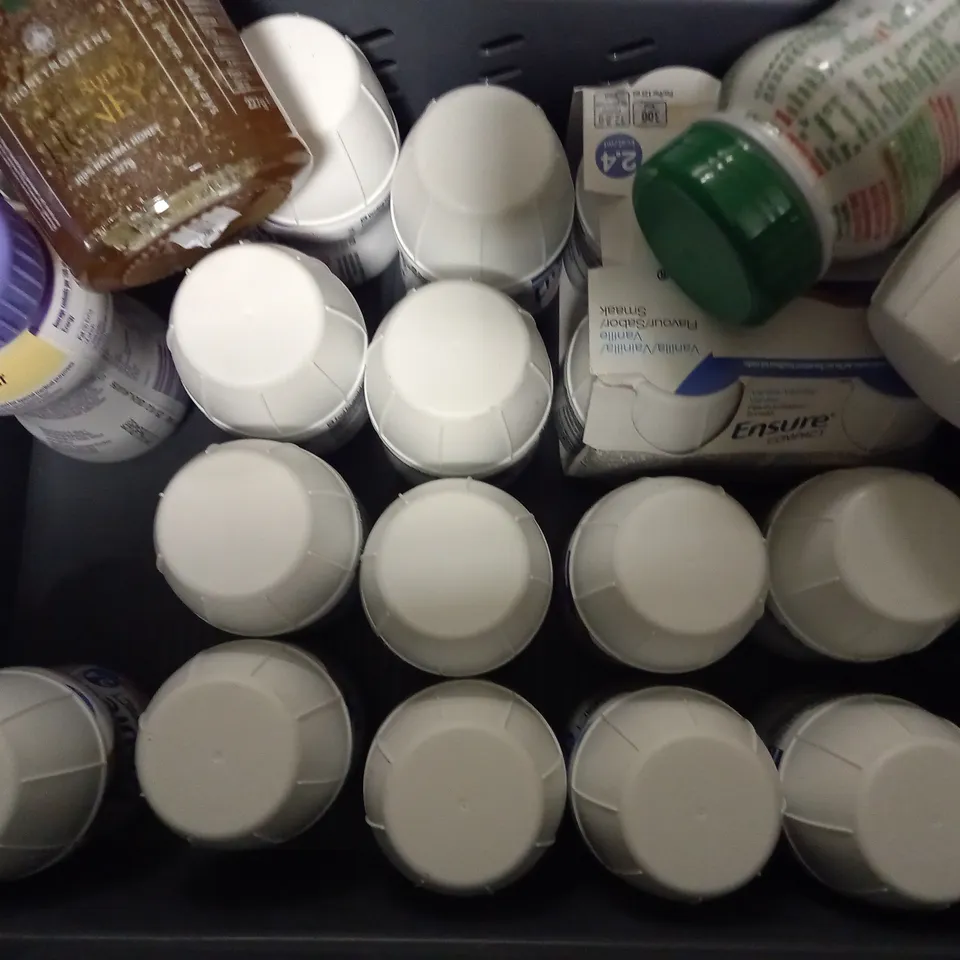 LOT OF APPROXMATELY 8 ITEMS TO INCLUDE  - PHD DIET WHEY 1KG , BRITISH RUNNY HONEY , COW & GATE FIRST INFANT MILK ETC